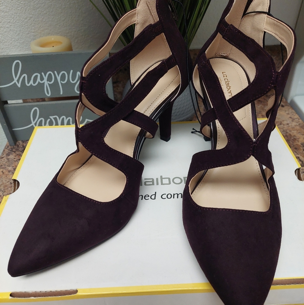 LIZ CLAIBORN LC HELEN EGGPLANT SHOES